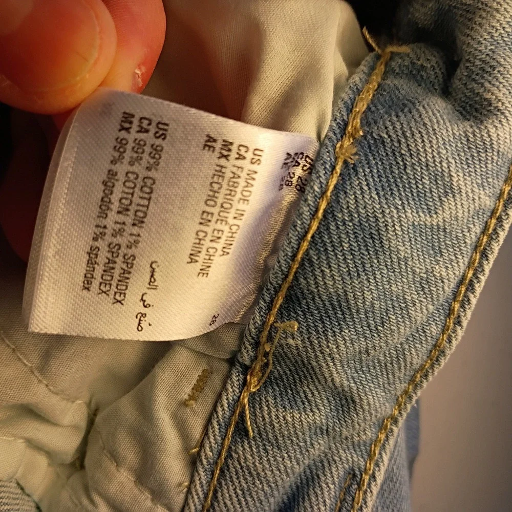 And Now This Womens Wide Leg Cargo Jeans Light Wash High Rise Denim Size 28
